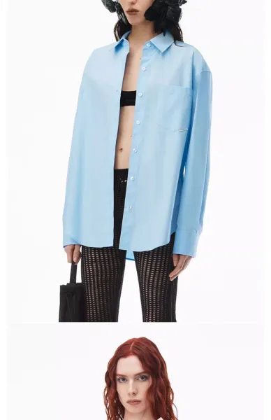 Maison Margiela Oversized Shirt Light Blue Shirt - 12