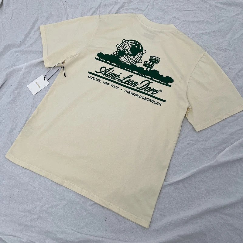 Aimé Leon Dore Basketball Graphic T-Shirt Beige - 9