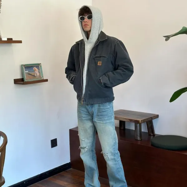 Carhartt Work In Progress Carhartt WIP Detroit Jacket Black Denim Jacket - 10