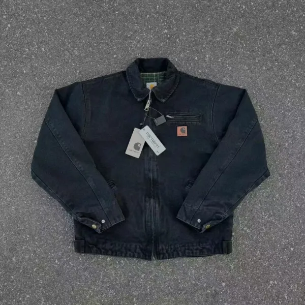 Carhartt Work In Progress Carhartt WIP Detroit Jacket Black Denim Jacket - 18