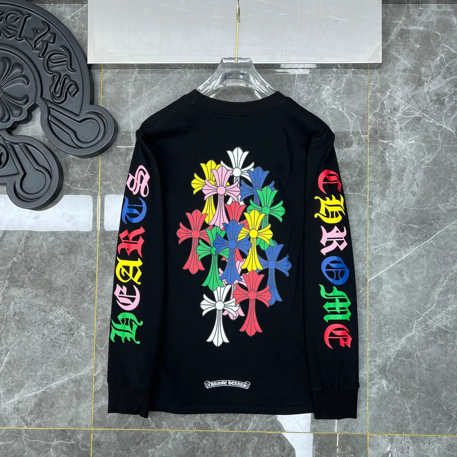 Chrome Hearts Build Orange Long Sleeve T-Shirt - 36