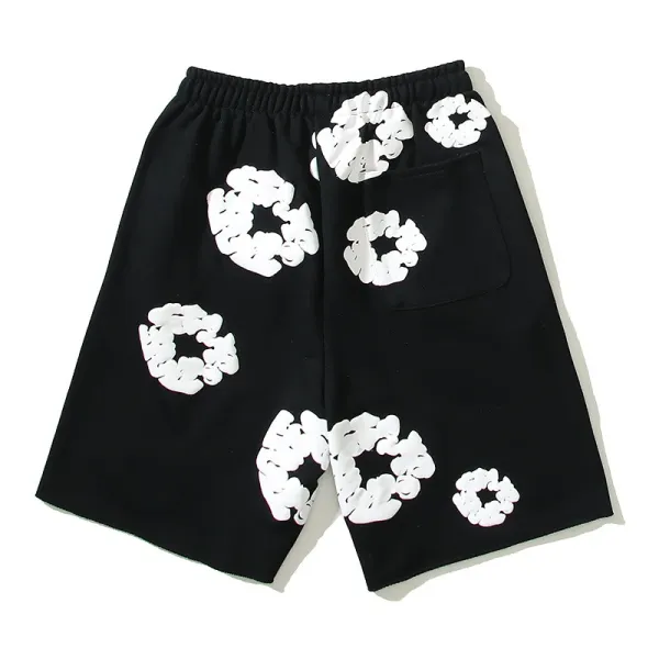 Design Scrunchie-Print Wide-Leg Sweatpants Gray - 6