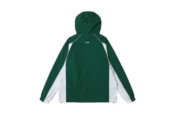 Corteiz Windbreaker Jacket Forest Green and White Outerwear.windbreaker - 1