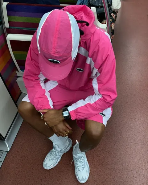 ELITEWORK Windbreaker Jacket Pink and White - 5