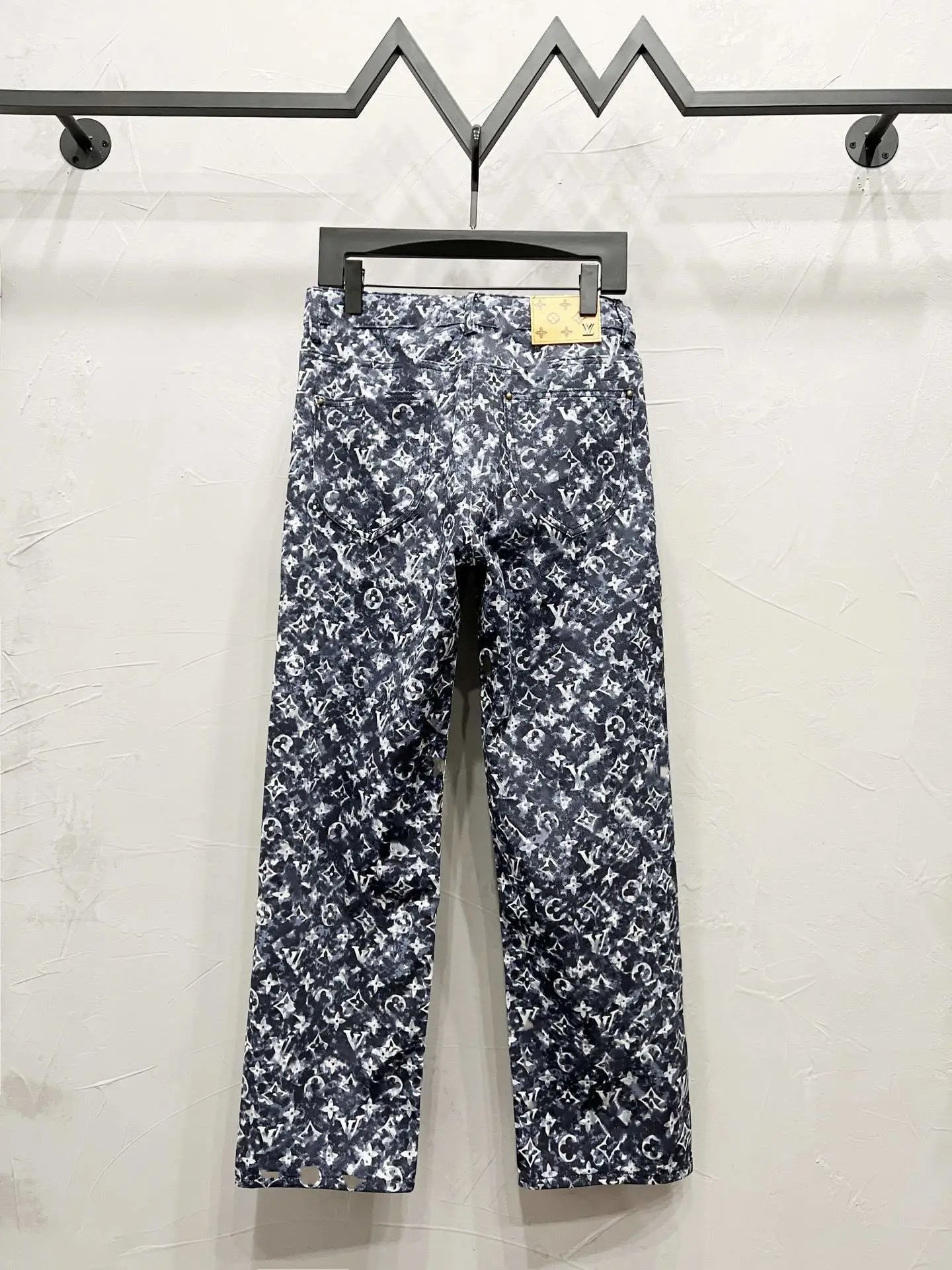 Louis Vuitton Monogram Patchwork Denim Jeans Light Blue - 33