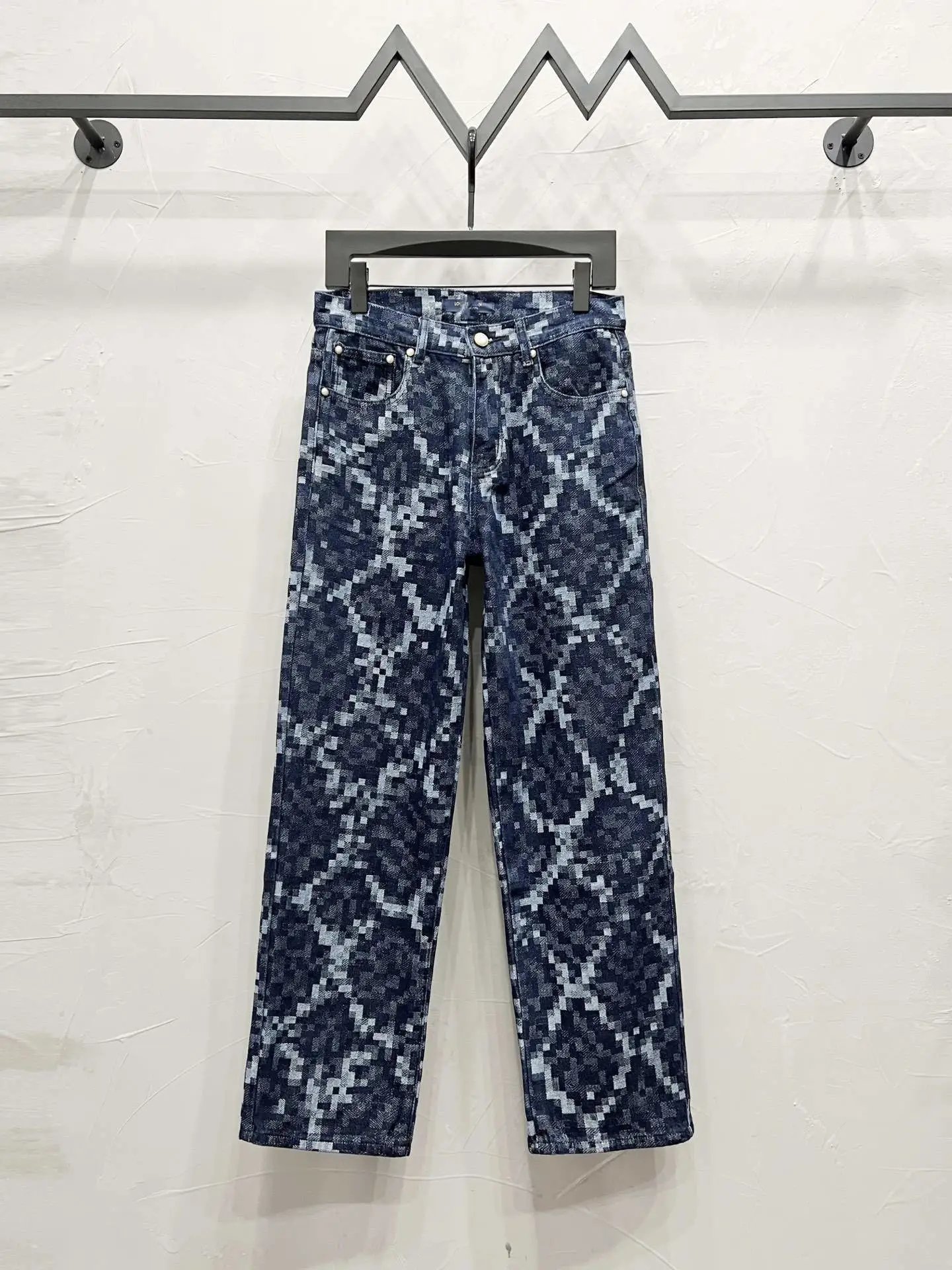 Louis Vuitton Monogram Patchwork Denim Jeans Light Blue - 50