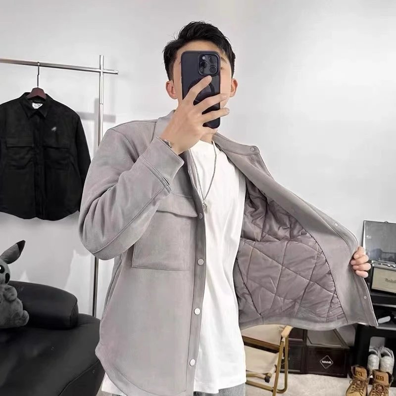 Fear of God Suede Shirt Jacket Black Outerwear - 14