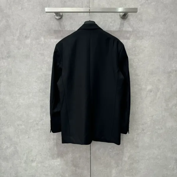 Design Oversized Deconstructed Blazer Black Outerwear - 5