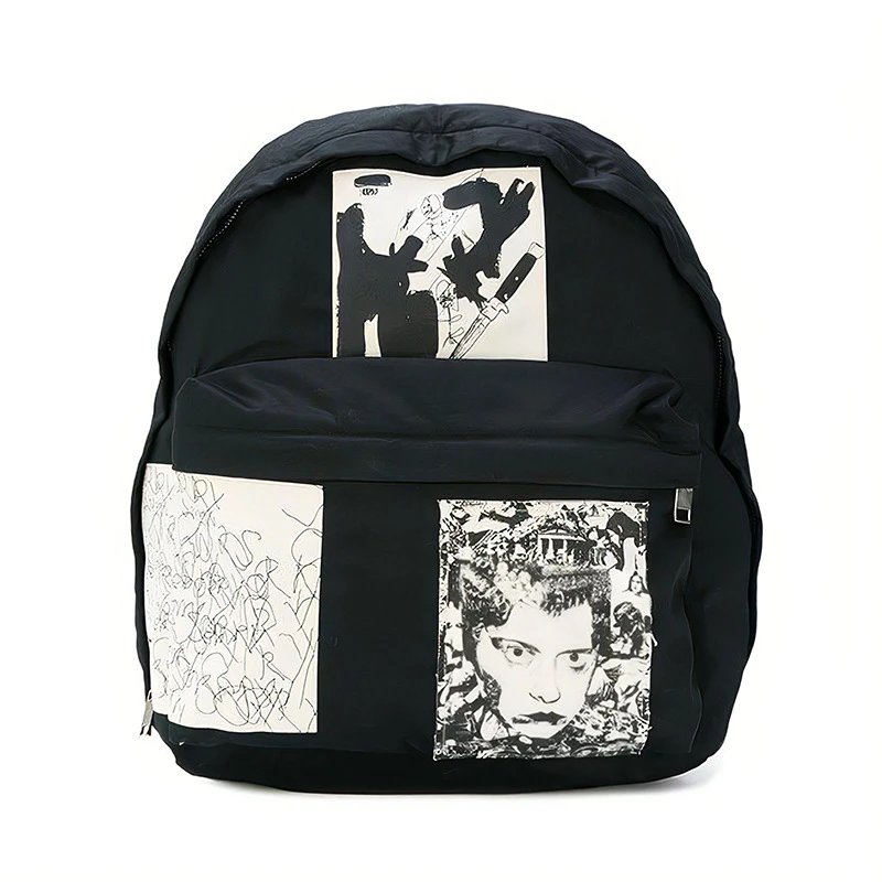 Comme des Garçons x Jean-Michel Basquiat Patchwork Backpack Black