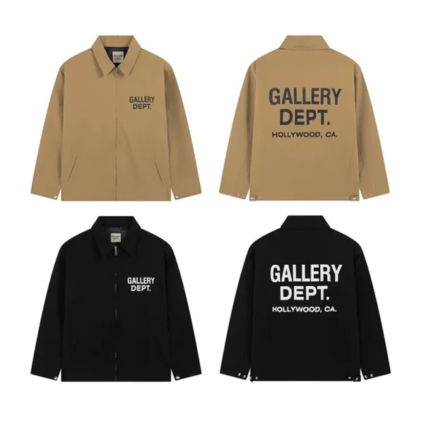 Gallery Dept Gallery Dept. Logo Zip-Up Jacket Black Outerwear Jacket - 3