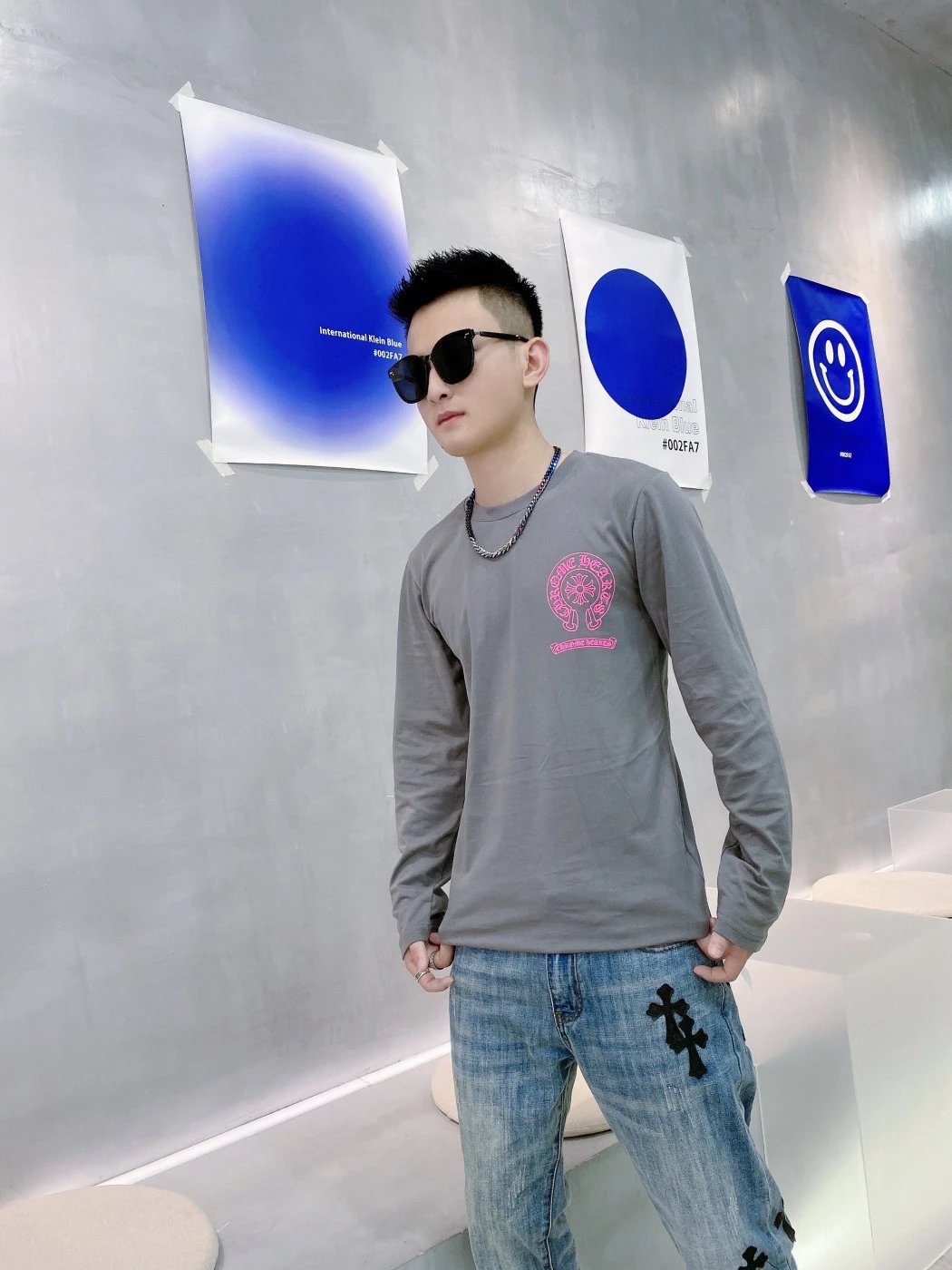 Chrome Hearts Build Orange Long Sleeve T-Shirt - 23