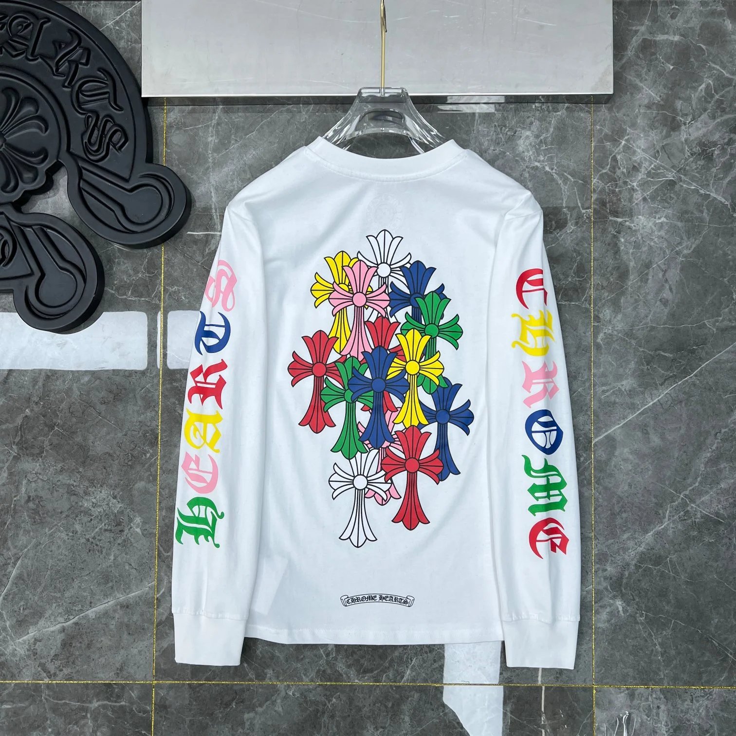 Chrome Hearts Build Orange Long Sleeve T-Shirt - 34