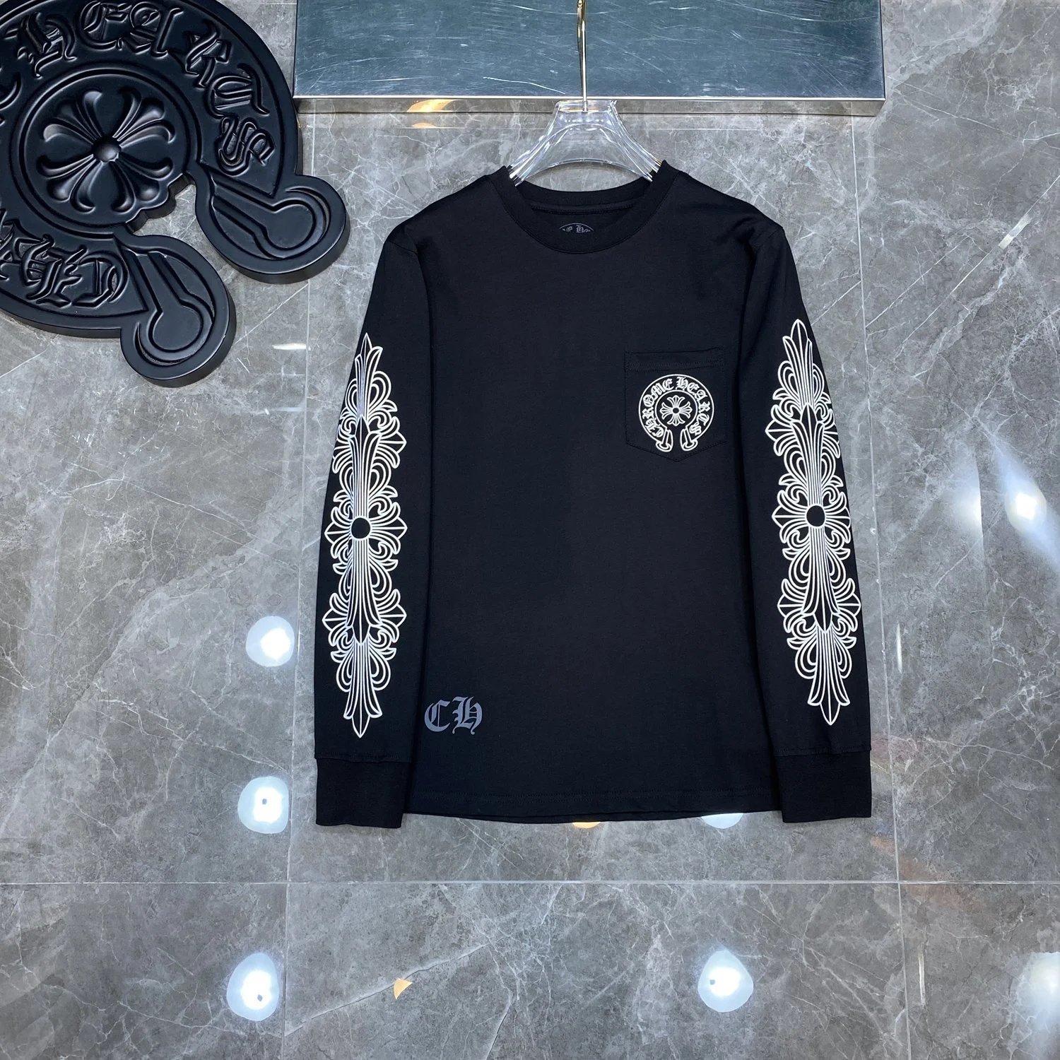 Chrome Hearts Build Orange Long Sleeve T-Shirt - 26