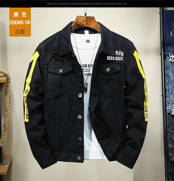 Design Trendsetter Toy Boy Yuang Cynic Card Slave Denim Jacket Black Denim Jacket - 12