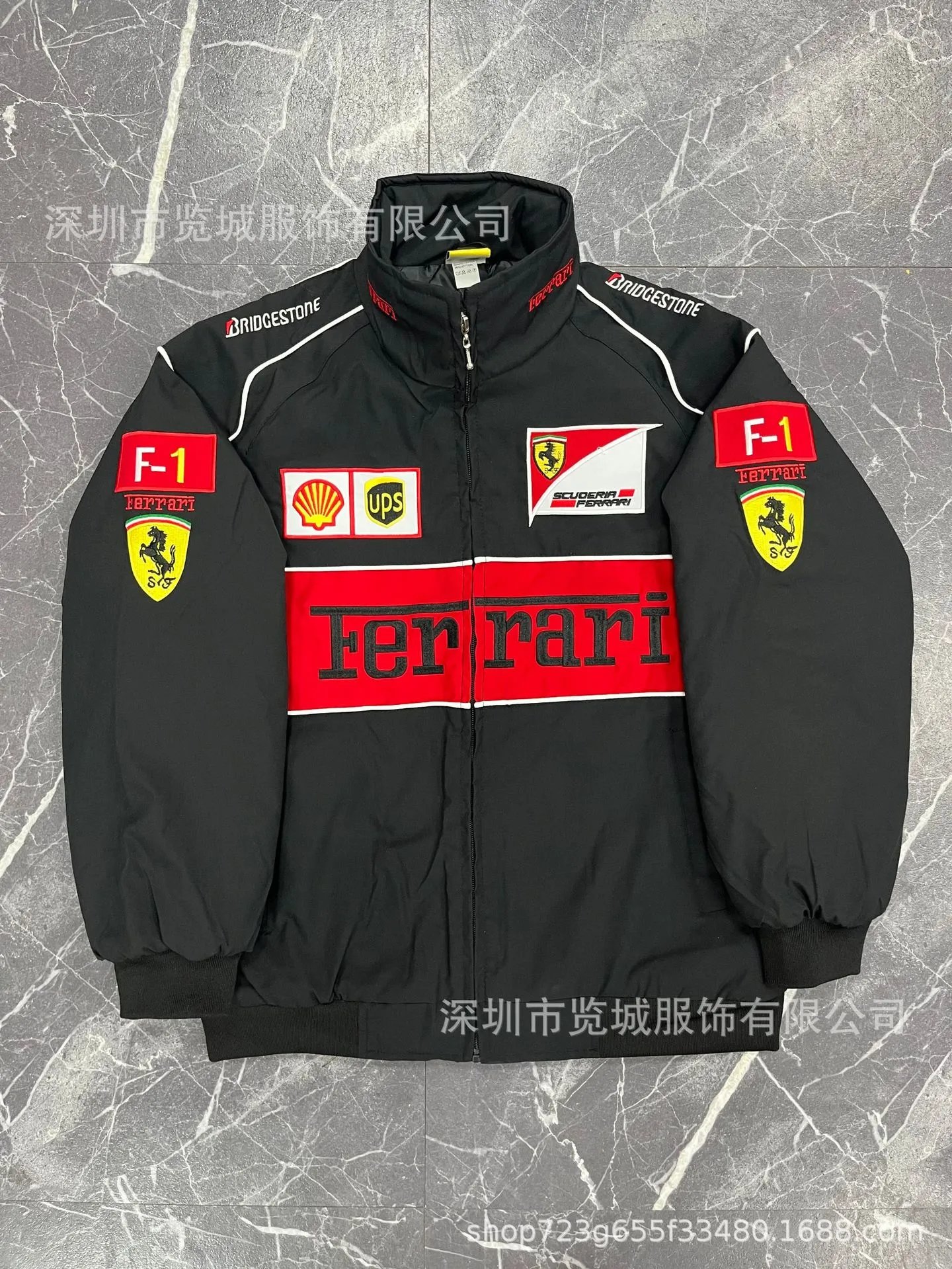 Scuderia Ferrari x Marlboro x Vodafone Racing Jacket Black Red - 19