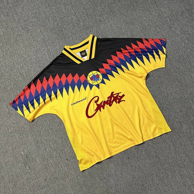 Rules The World x Corteiz Football Jersey White Red Yellow - 12