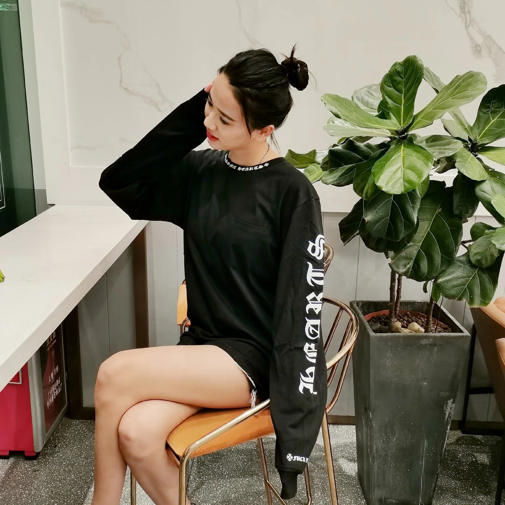 Chrome Hearts Build Orange Long Sleeve T-Shirt - 14