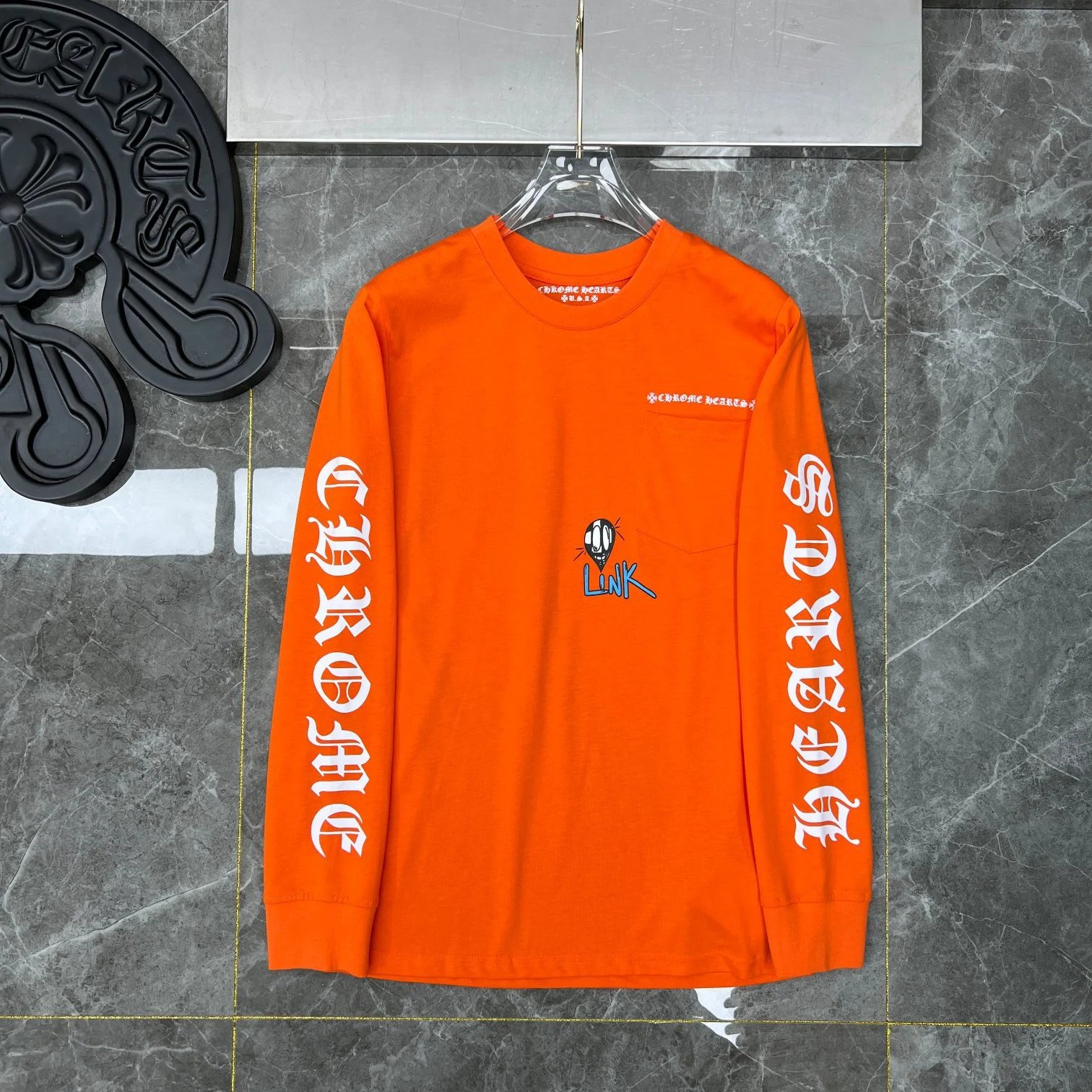 Chrome Hearts Build Orange Long Sleeve T-Shirt - 32