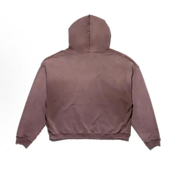 Design e.r.d Graphic Distressed Hoodie Brown - 36