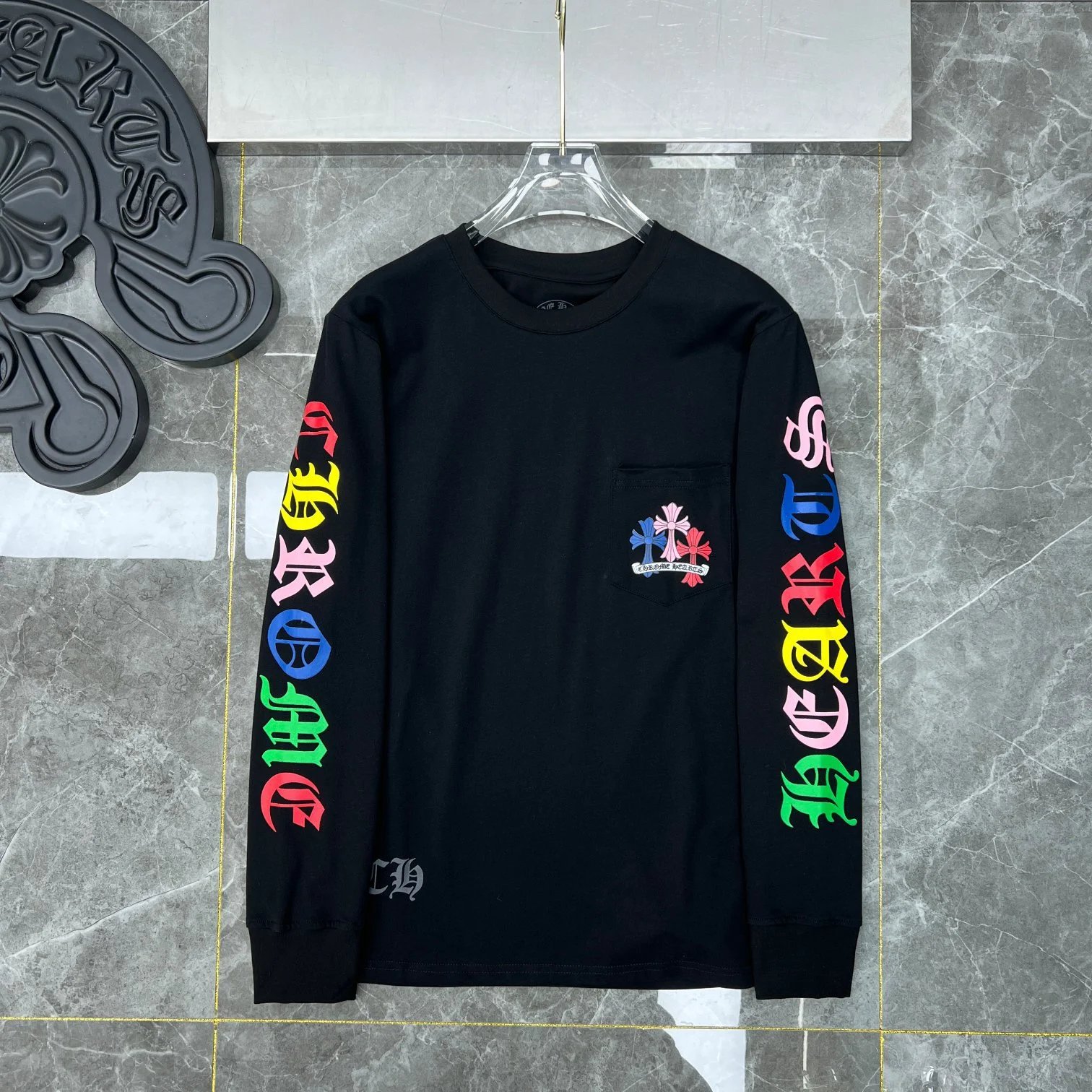 Chrome Hearts Build Orange Long Sleeve T-Shirt - 37
