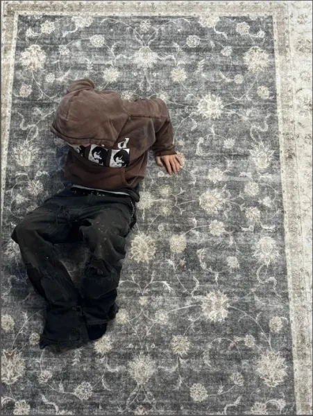 Design e.r.d Graphic Distressed Hoodie Brown - 38