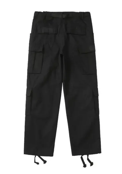 Design Cargo Pants with Neon Green Ship Logo Black - 18