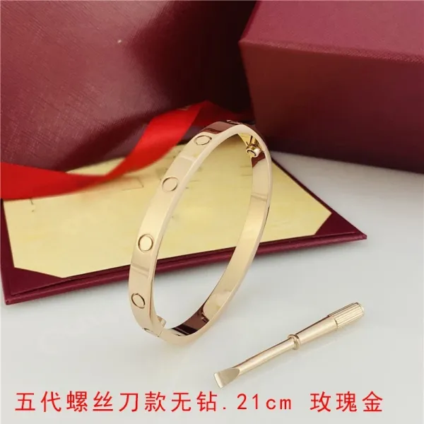 Cartier Love Bracelet Fifth Generation Screw-Style Rose Gold Bracelet Jewelry - 1