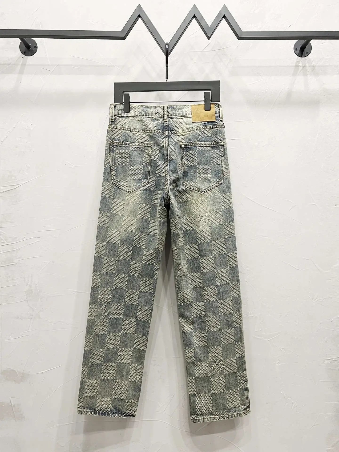 Louis Vuitton Monogram Patchwork Denim Jeans Light Blue - 7