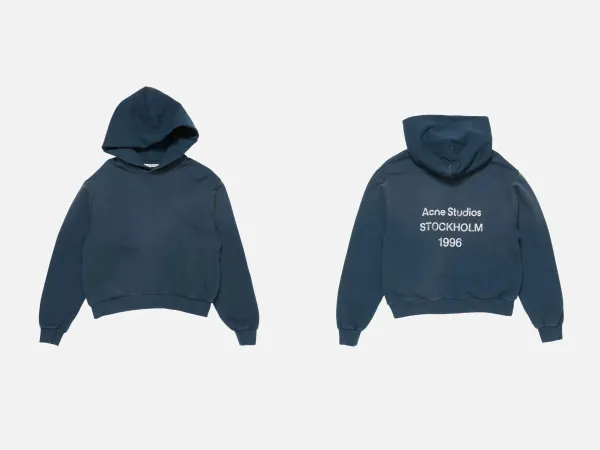 Acne Studios Stockholm 1996 Pink Cropped Hoodie - 11