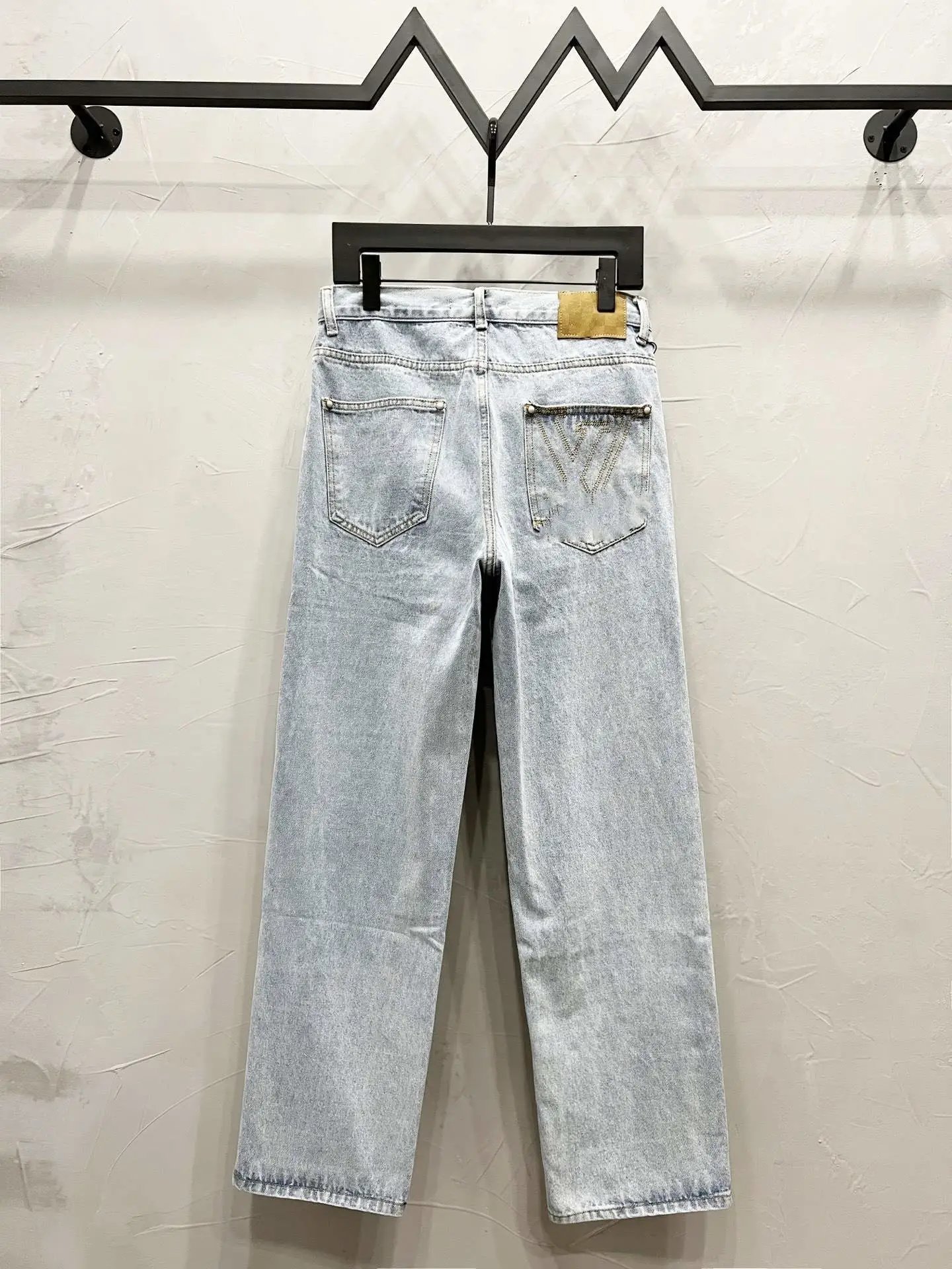 Louis Vuitton Monogram Patchwork Denim Jeans Light Blue - 41