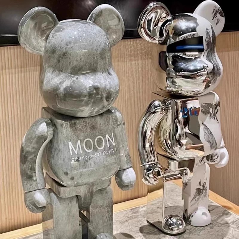Medicom Toy Bearbrick 2G Chrome White Limited Edition Collectible Figure Accessories - 37