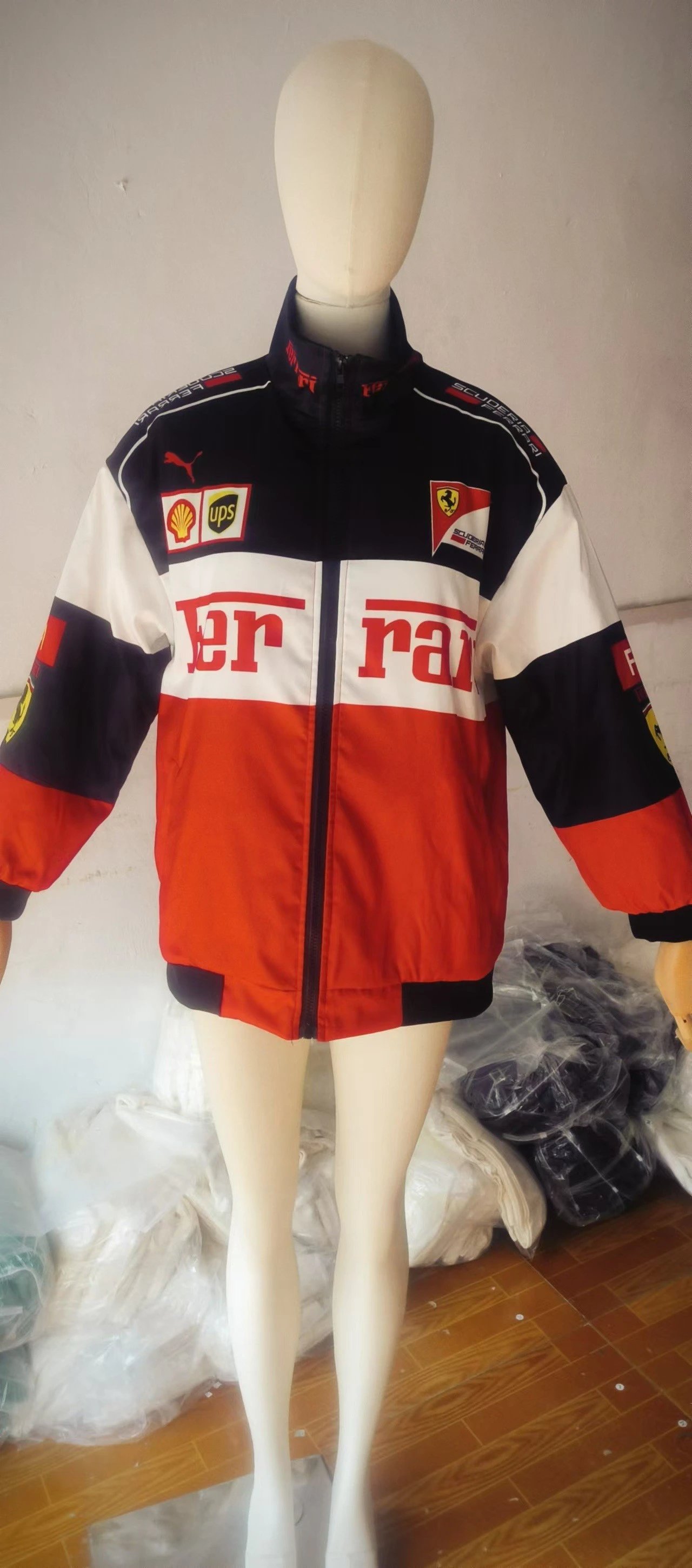 Scuderia Ferrari Racing Jacket Red White Black Outerwear