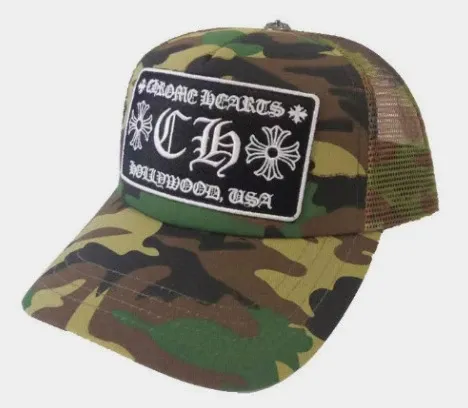 Chrome Hearts Camo Mesh Trucker Hat - 1