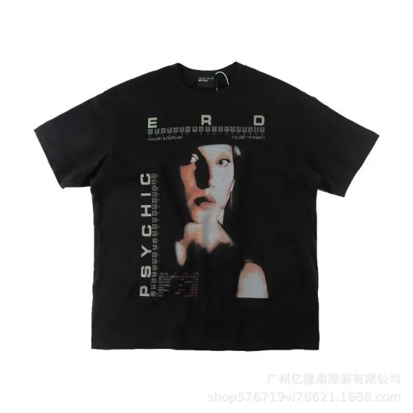 Design Psychic Print Black T-Shirt - 1