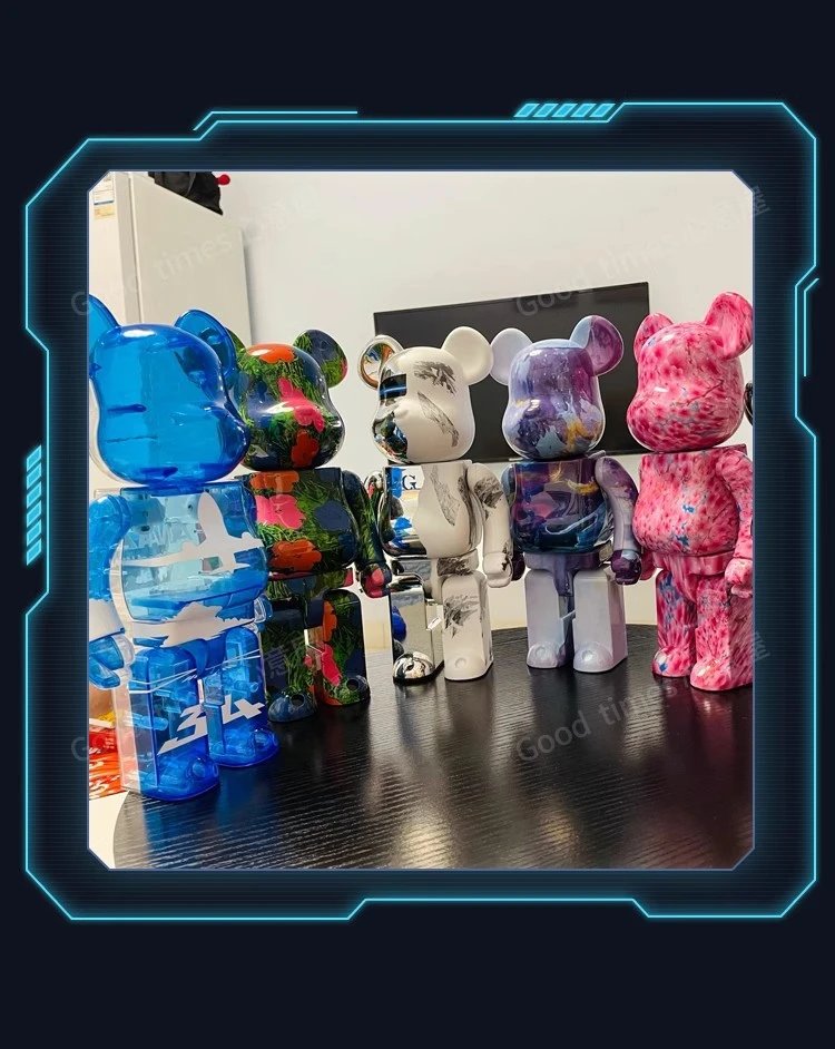 Medicom Toy Bearbrick 2G Chrome White Limited Edition Collectible Figure Accessories - 23