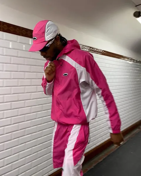 ELITEWORK Windbreaker Jacket Pink and White - 6