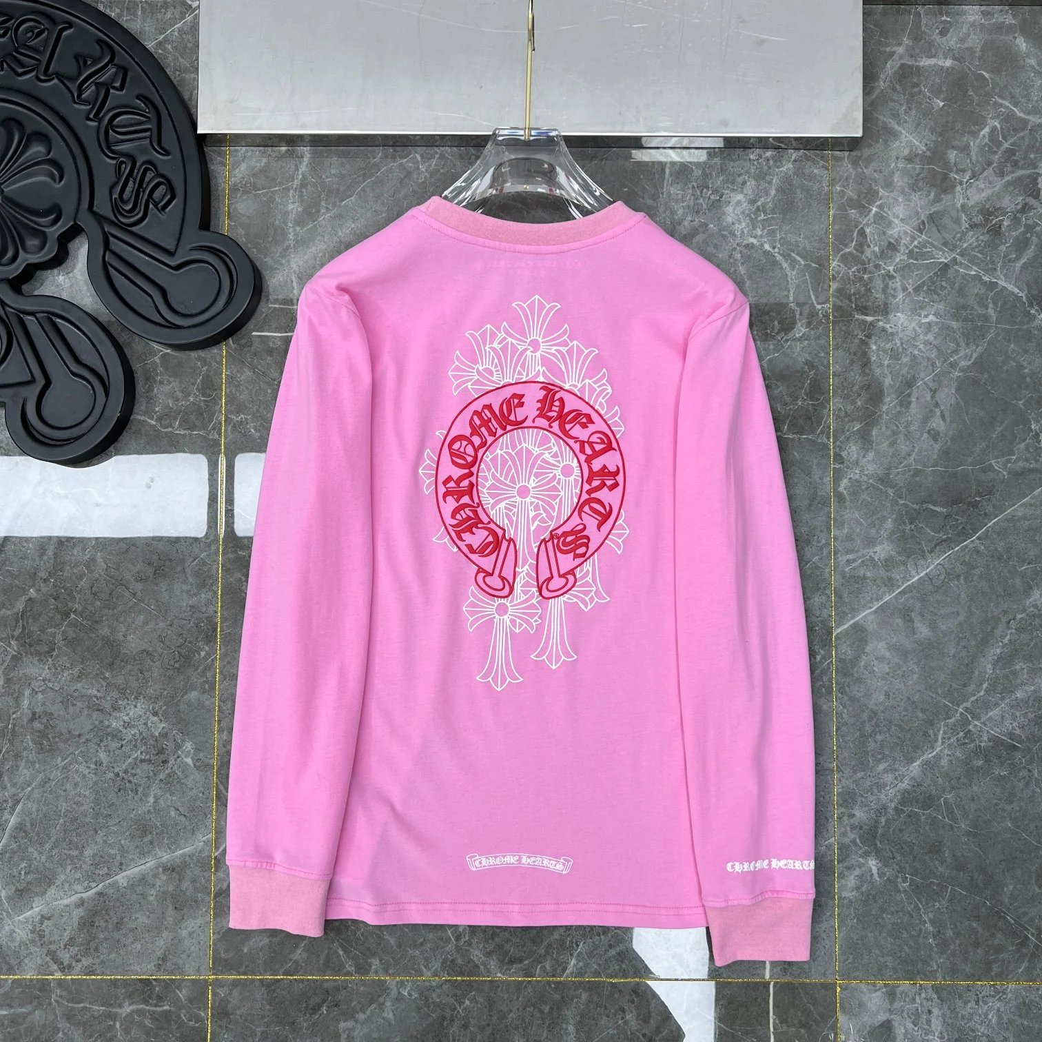Chrome Hearts Build Orange Long Sleeve T-Shirt - 33