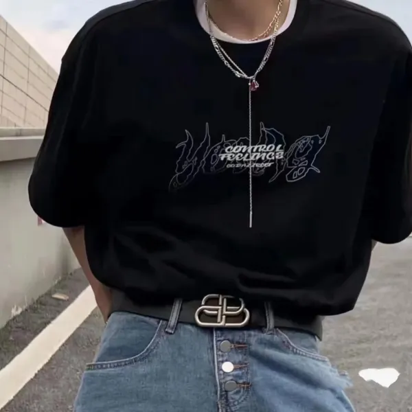 Balenciaga BB Logo Buckle Leather Belt Black - 15