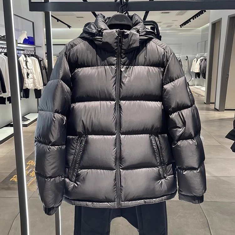 Moncler Down Jacket Black Hooded Puffer