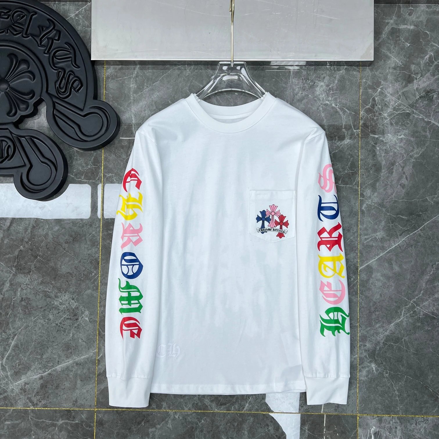 Chrome Hearts Build Orange Long Sleeve T-Shirt - 35
