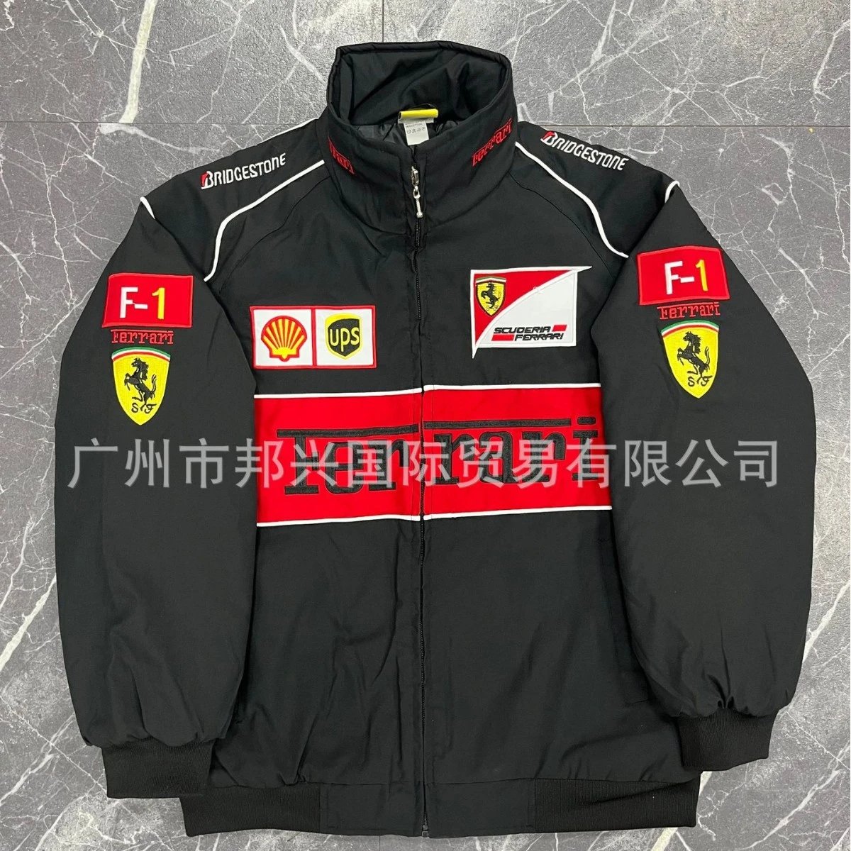 Scuderia Ferrari F1 Team Jacket Black Red Outerwear.jacket