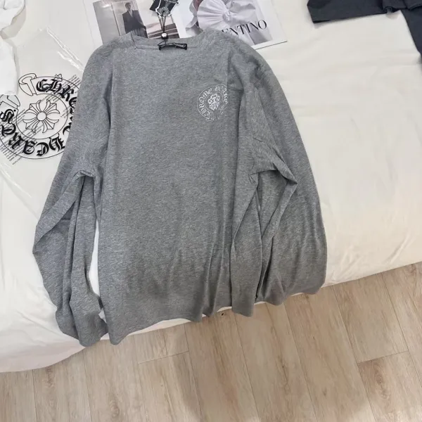 Chrome Hearts Oversized Long-Sleeve Tee Black T-Shirts - 3
