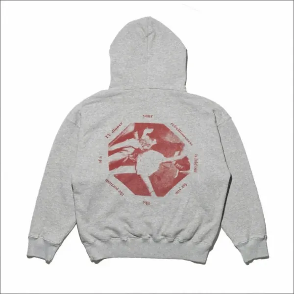 Design e.r.d Graphic Distressed Hoodie Brown - 30