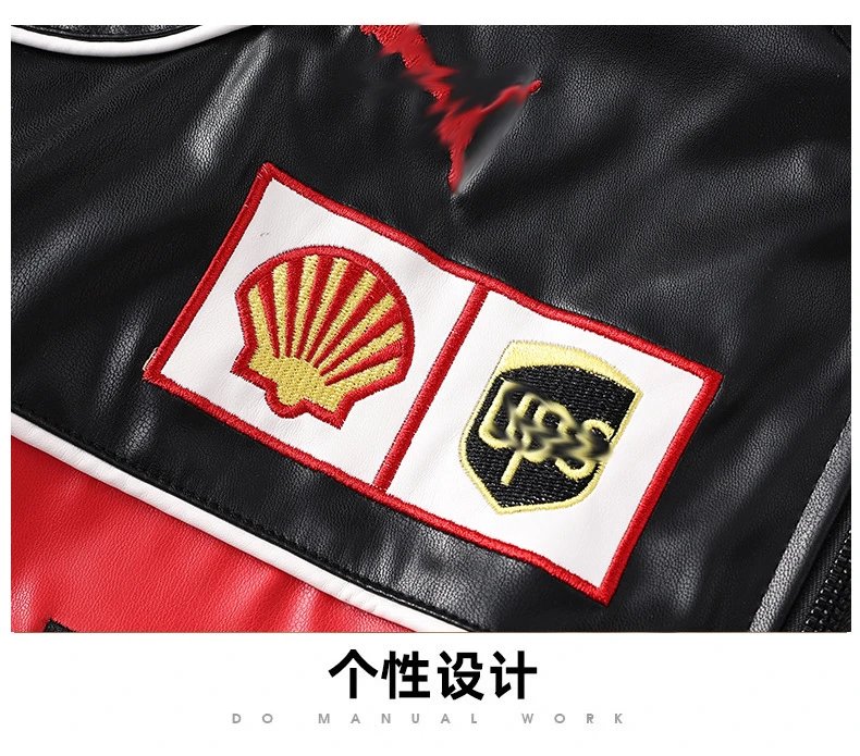 Ferrari Scuderia Racing Jacket Black Red Leather Jacket - 17