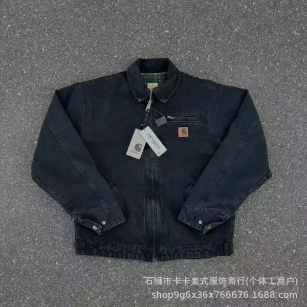 Carhartt Work In Progress Carhartt WIP Detroit Jacket Black Denim Jacket - 1