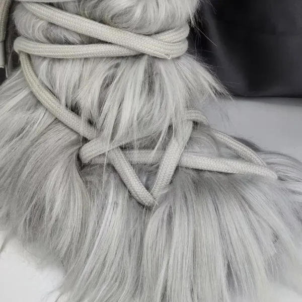 Design Fur Wrap Boots White Ankle Boots - 21