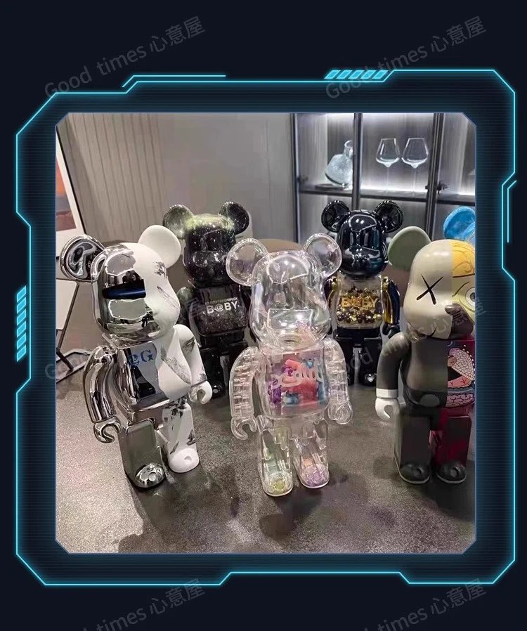 Medicom Toy Bearbrick 2G Chrome White Limited Edition Collectible Figure Accessories - 20