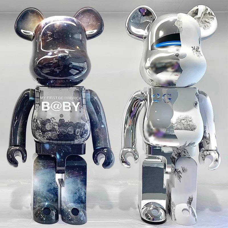 Medicom Toy Bearbrick 2G Chrome White Limited Edition Collectible Figure Accessories - 36