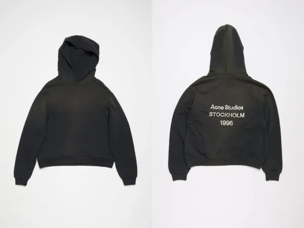Acne Studios Stockholm 1996 Pink Cropped Hoodie - 7