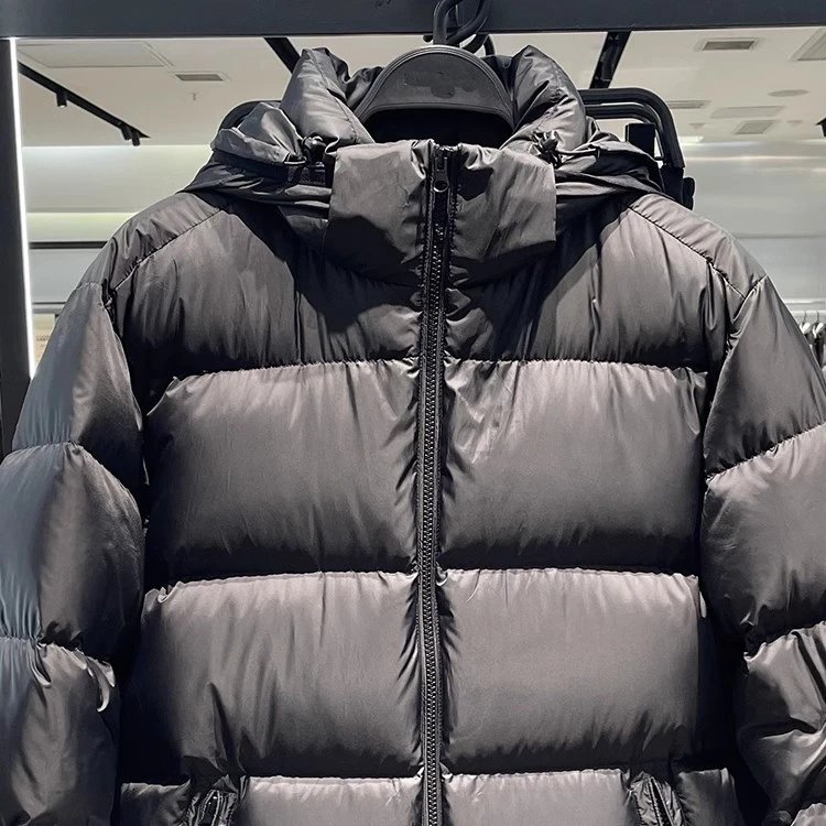 Moncler Down Jacket Black Hooded Puffer - 5